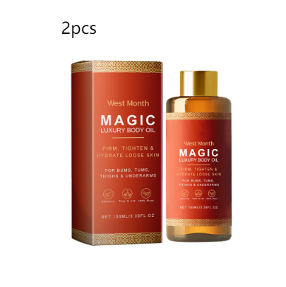 Huile corporelle apaisante LOOKZURI — packaging et présentation