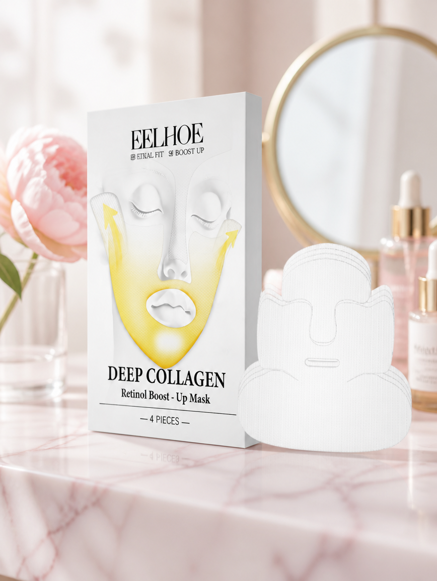 Masque Visage Collagène - décor coiffeuse marbre rose
